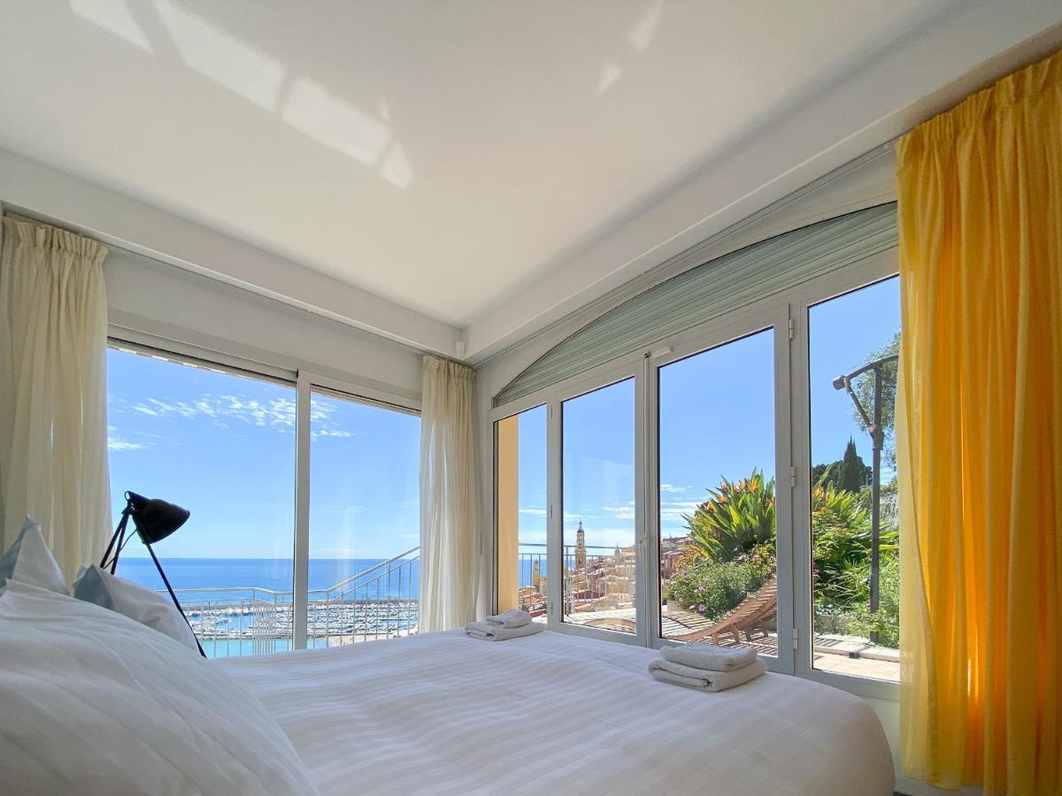 Villa L'Ensoleillee Vue Panoramique Mer, 250 M De La Plage Et Du Centre Ville Menton Eksteriør bilde