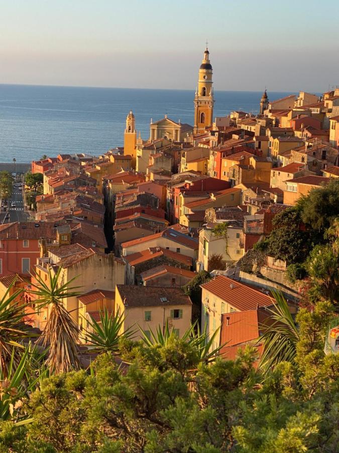 Villa L'Ensoleillee Vue Panoramique Mer, 250 M De La Plage Et Du Centre Ville Menton Eksteriør bilde