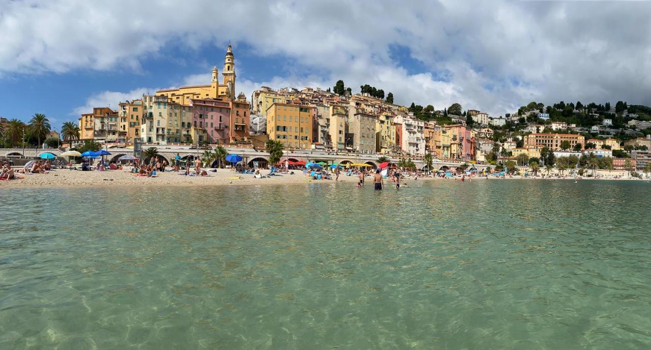 Villa L'Ensoleillee Vue Panoramique Mer, 250 M De La Plage Et Du Centre Ville Menton Eksteriør bilde