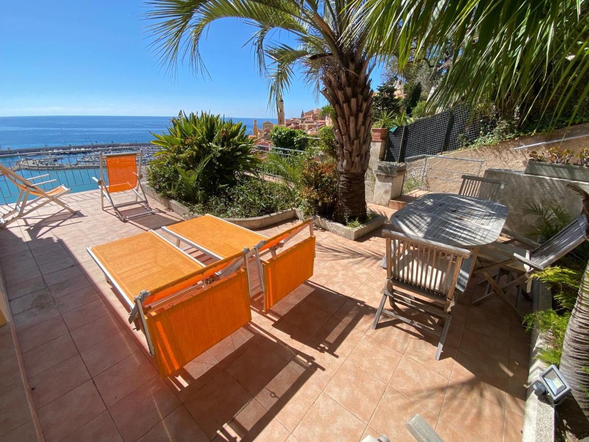Villa L'Ensoleillee Vue Panoramique Mer, 250 M De La Plage Et Du Centre Ville Menton Eksteriør bilde