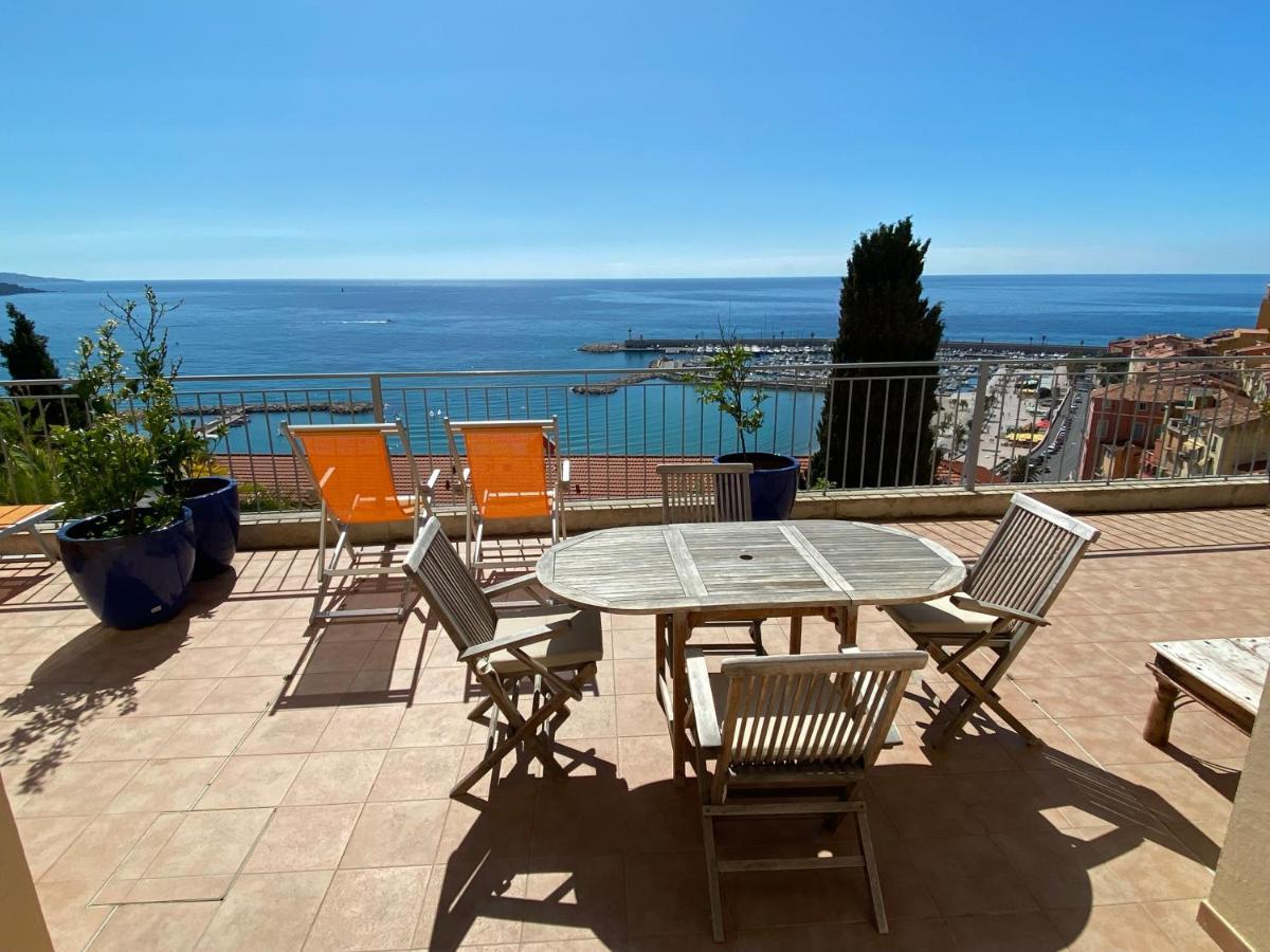 Villa L'Ensoleillee Vue Panoramique Mer, 250 M De La Plage Et Du Centre Ville Menton Eksteriør bilde
