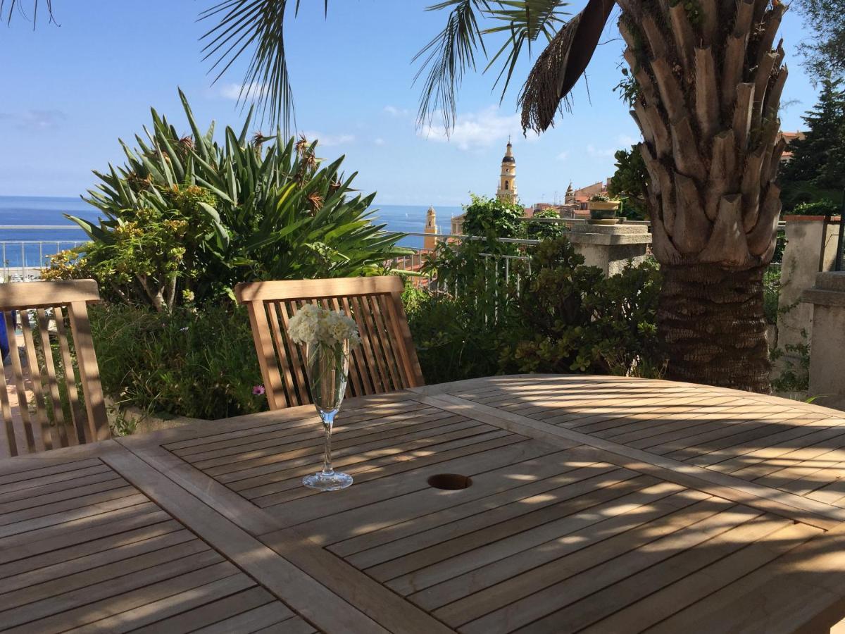 Villa L'Ensoleillee Vue Panoramique Mer, 250 M De La Plage Et Du Centre Ville Menton Eksteriør bilde