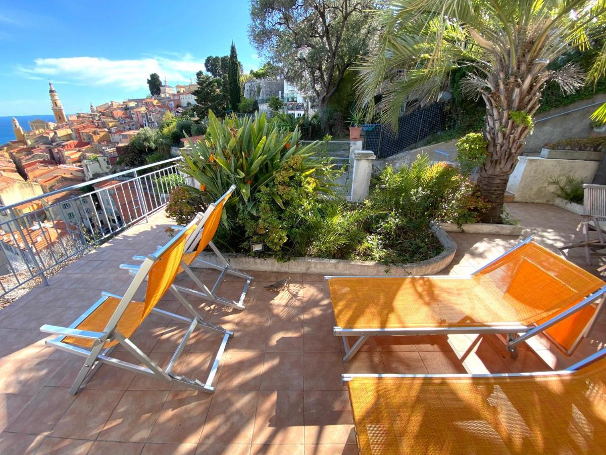 Villa L'Ensoleillee Vue Panoramique Mer, 250 M De La Plage Et Du Centre Ville Menton Eksteriør bilde