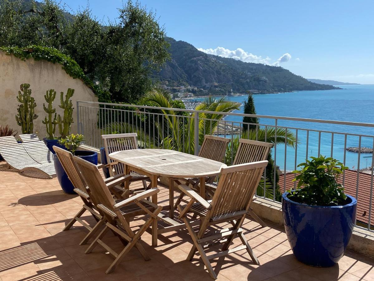 Villa L'Ensoleillee Vue Panoramique Mer, 250 M De La Plage Et Du Centre Ville Menton Eksteriør bilde
