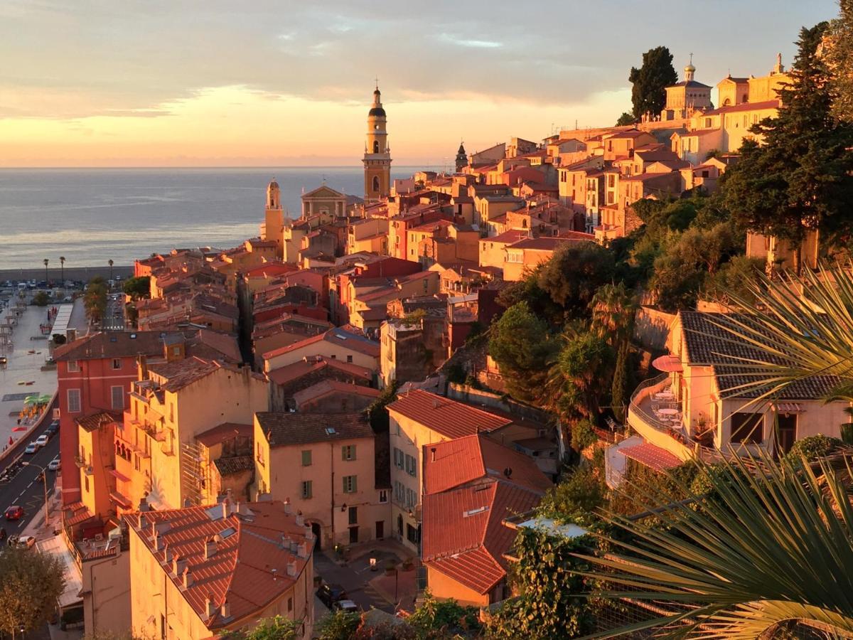 Villa L'Ensoleillee Vue Panoramique Mer, 250 M De La Plage Et Du Centre Ville Menton Eksteriør bilde